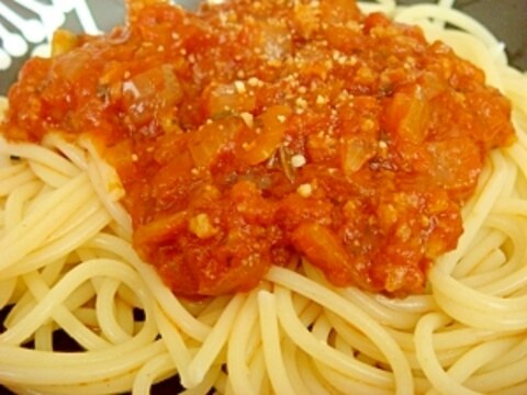 市販のパスタソースをアレンジ★ミートソース風パスタ